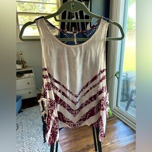 Free People Tank Top: red, white, & blue, size XS